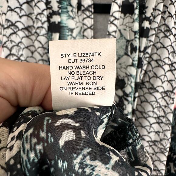 Figueroa & Flower Anthropologie Blouse Size L Mixed Print Sheer Artsy Boho Top - Picture 6 of 15